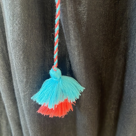 Free People Black Embroidered Blouse Sz M - Picture 4 of 7